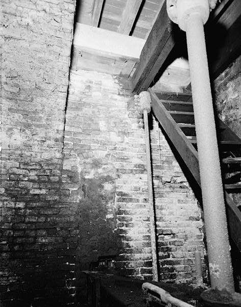 Bomfords Mill, Washington DC 1967 ORIGINAL MILL-WHEEL PIT BRICKWORK, EAST WALL