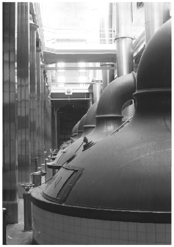 Pabst Brewing Company, Milwaukee Wisconsin 2003 Brewing kettles in the interior of the Brew House