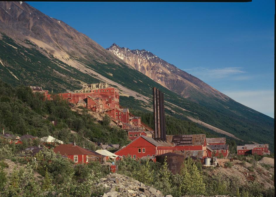 The Kennecott Copper Mines, McCarthy Alaska 1982 PANORAMA LOOKING SOUTH