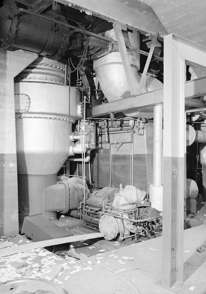 Sloss Furnace - Sloss-Sheffield Steel & Iron Company, Birmingham Alabama 1977 Steam turbine driven pump in blowing engine house