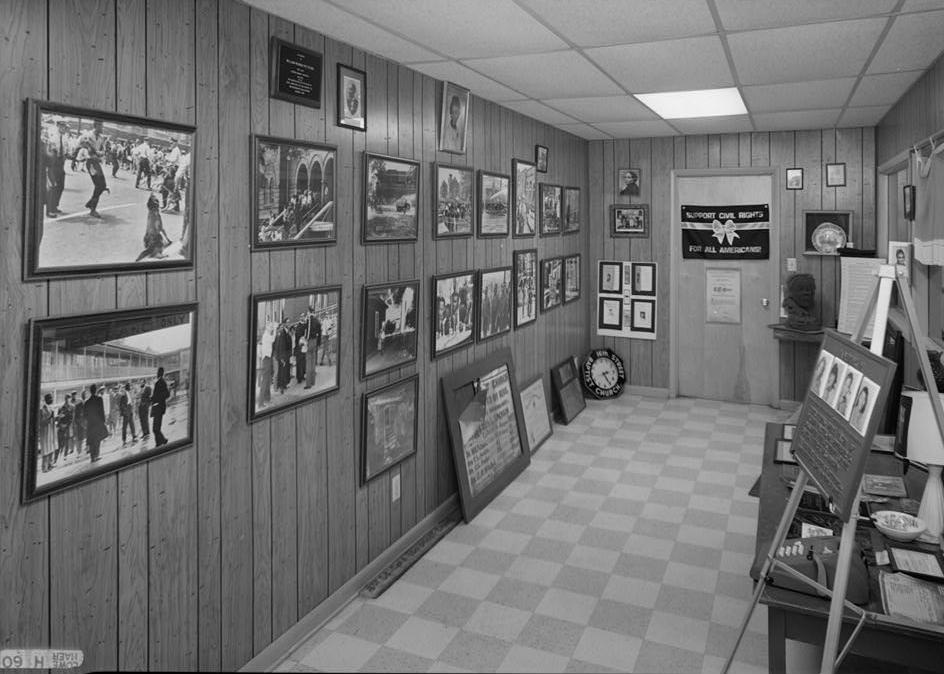 16<sup>th</sup> Street Baptist Church, Birmingham Alabama 1993 Interior view of basement exhibition of events of civil rights movement and the 1963 bombing of the church, looking south