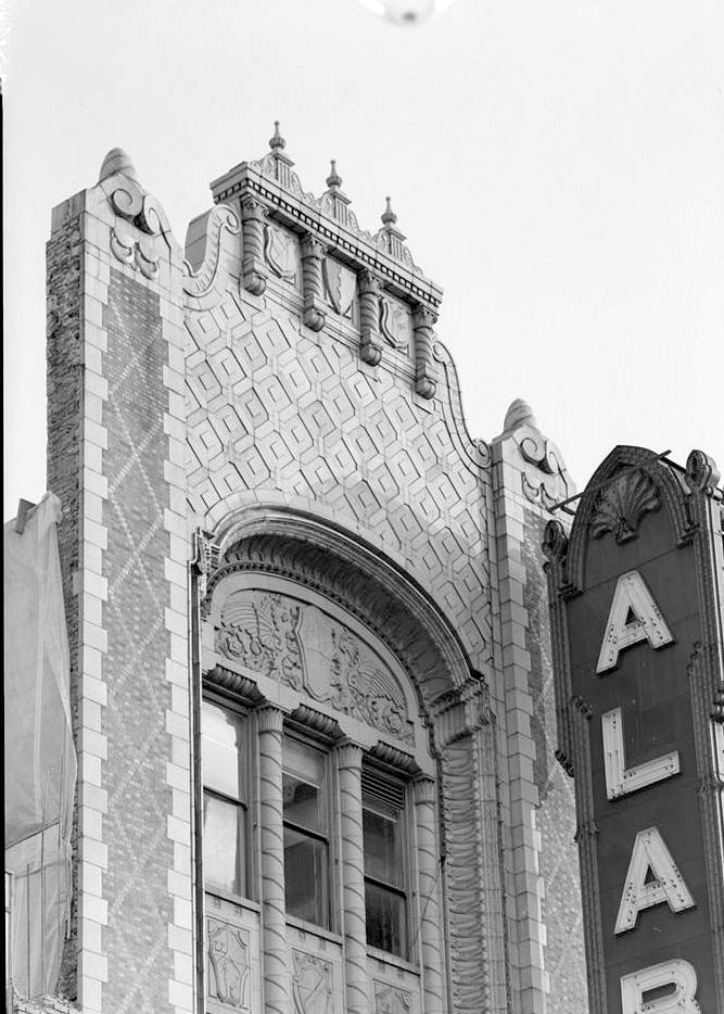 Alabama Theater, Birmingham Alabama 1996 VIEW LOOKING TO TOP OF FRONT FACADE AND ALABAMA SIGN