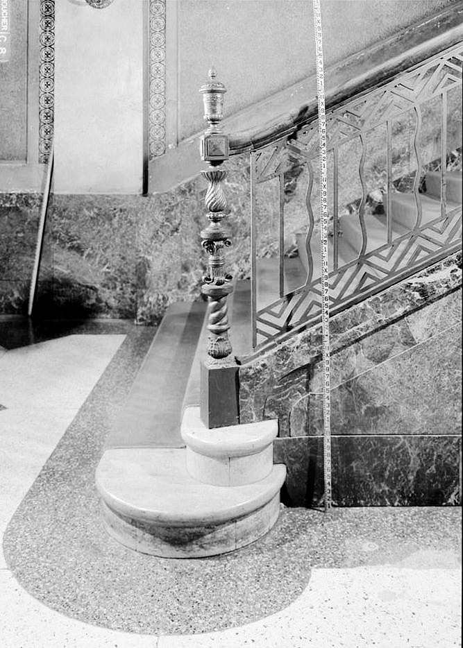Alabama Theater, Birmingham Alabama 1996 VIEW IN LOBBY, NEWEL POST OF STAIR