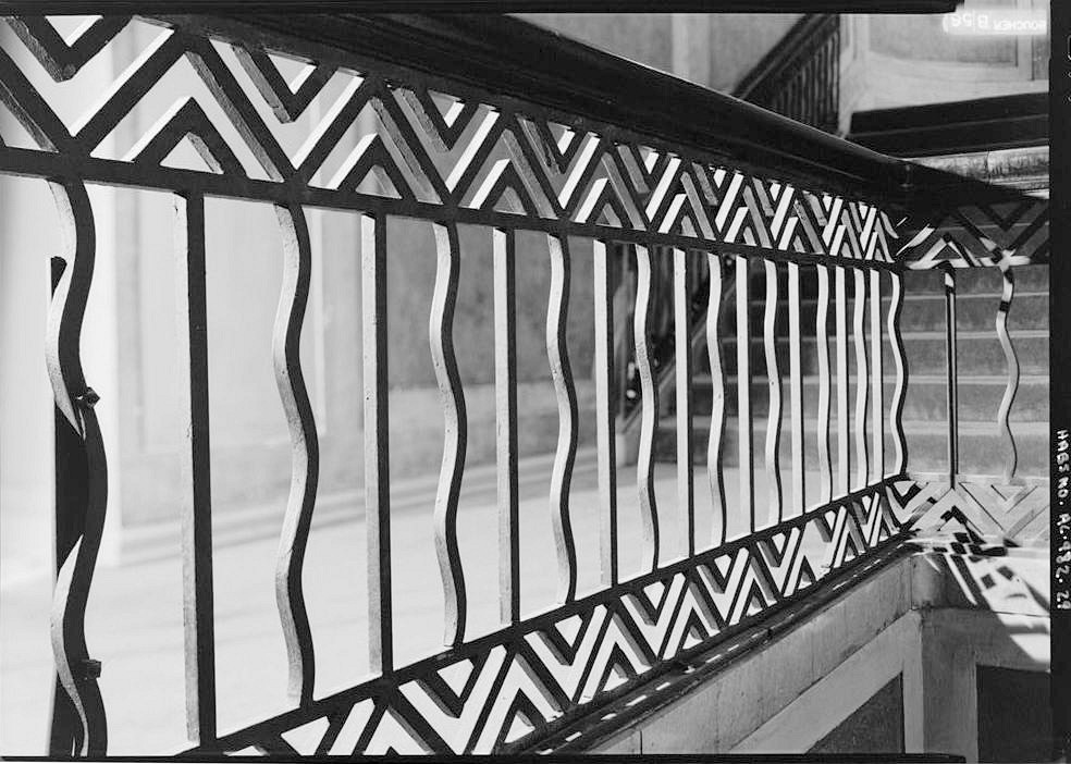 Alabama Theater, Birmingham Alabama 1996 WROUGHT IRON STAIR RAIL OF SOUTH STAIR