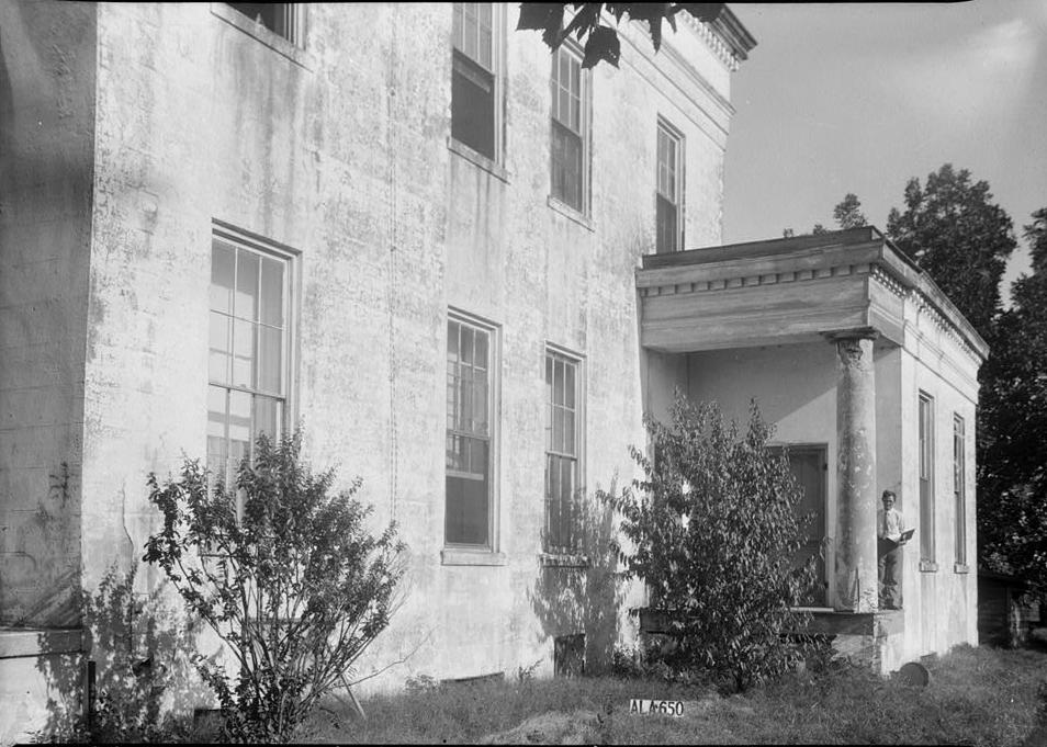 Stone-Young Plantation, Burkville Alabama 1936 WEST ELEVATION - SERVING ROOM