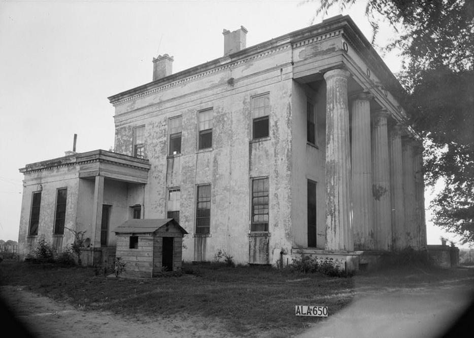 Stone-Young Plantation, Burkville Alabama 1936 EAST ELEVATION (SIDE) AND NORTH FRONT