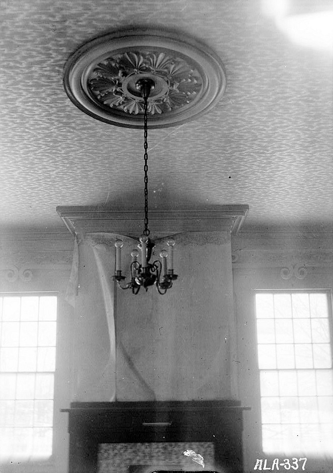 Cunningham Plantation, Cherokee Alabama 1935 Ceiling in Parlor NE Room