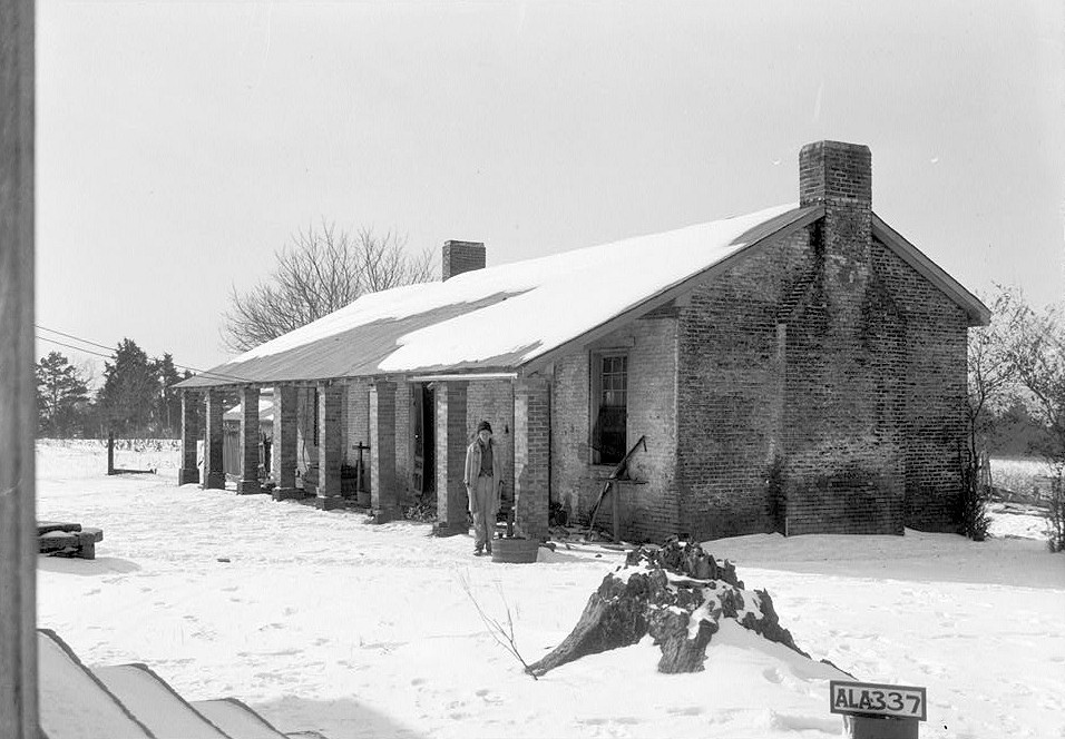 Cunningham Plantation, Cherokee Alabama 1935 Old Slave Quarters and Kitchen