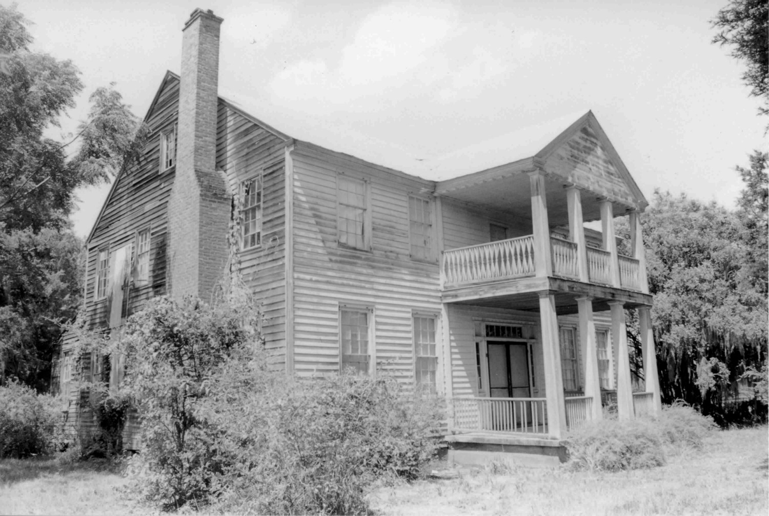 Dry Forks Plantation - James Asbury Tait House, Coy Alabama Front elevation facing northeast (1998)