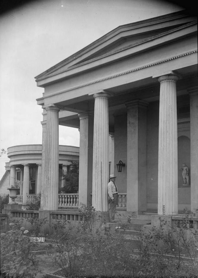 Gaineswood Mansion, Demopolis Alabama Southwest corner of front elevation. 1936