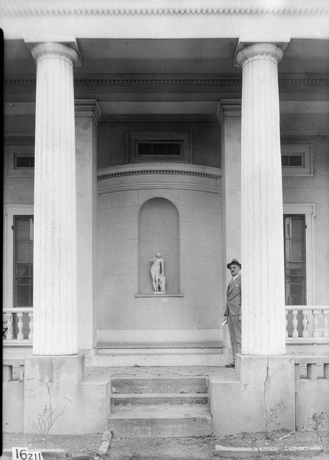 Gaineswood Mansion, Demopolis Alabama Niche facing garden front. 1935