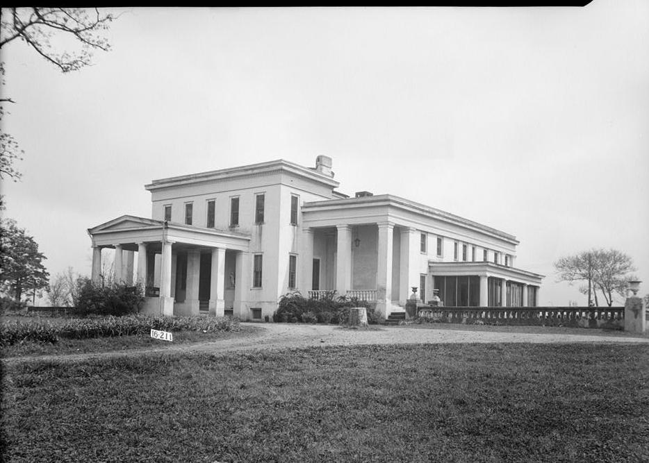 Gaineswood Mansion, Demopolis Alabama Side and rear southwest view. 1934