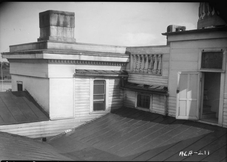 Gaineswood Mansion, Demopolis Alabama Roof looking southeast. 1936