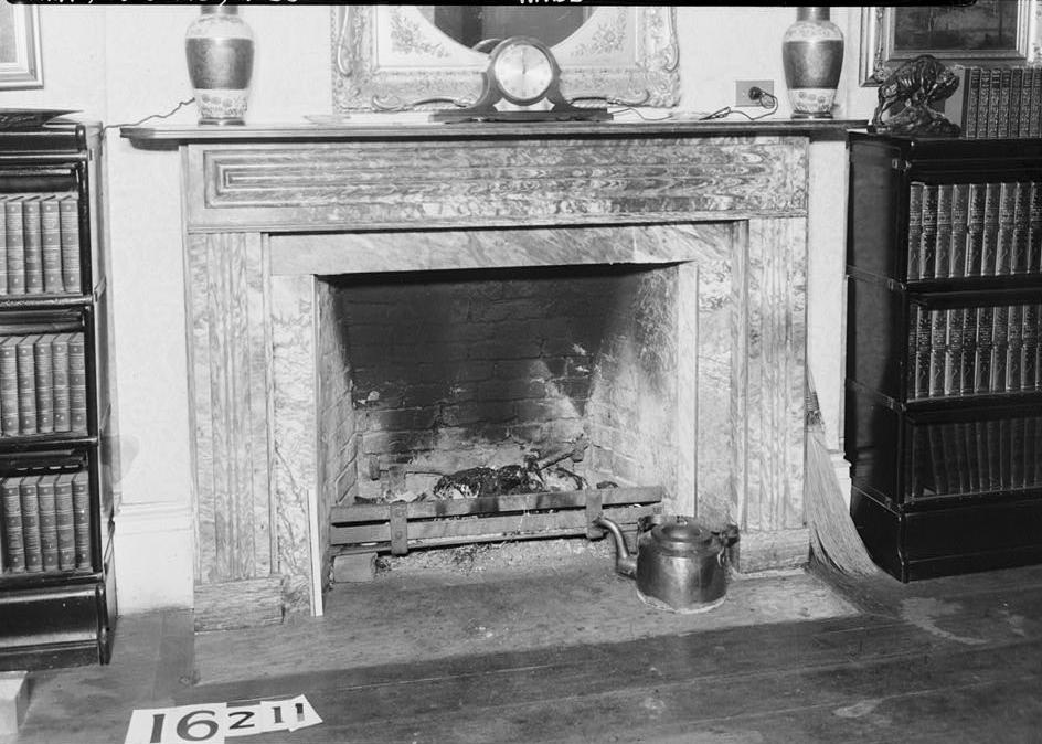 Gaineswood Mansion, Demopolis Alabama Library fireplace. 1935