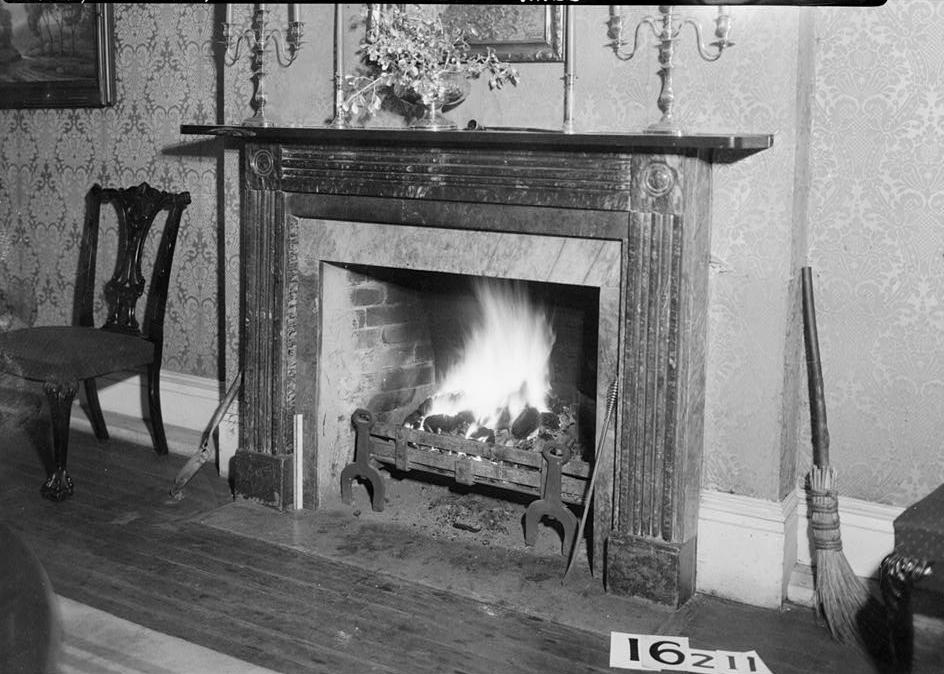 Gaineswood Mansion, Demopolis Alabama Fireplace in dining room. 1935