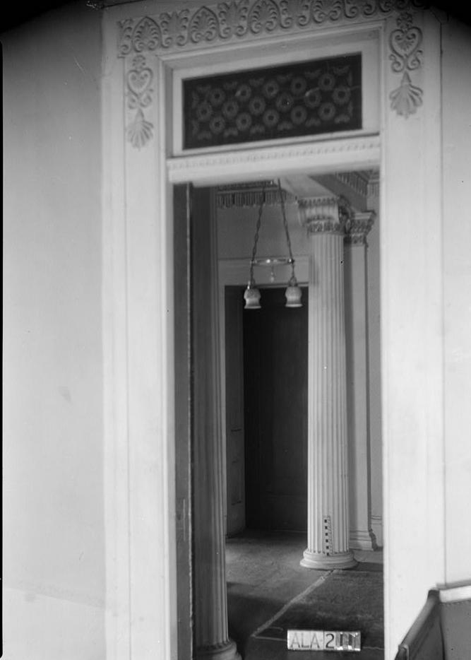 Gaineswood Mansion, Demopolis Alabama From hall looking east into masters room (poor photograph). 1936