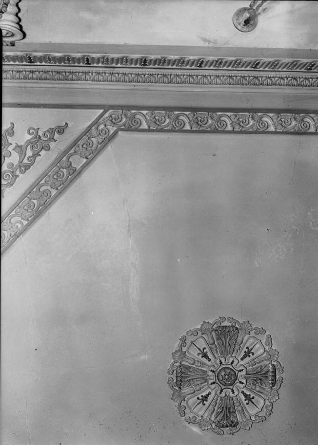 Gaineswood Mansion, Demopolis Alabama Ceiling detail in masters room. 1935