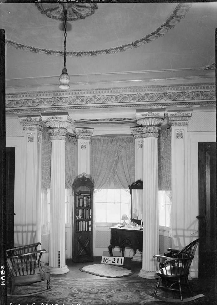 Gaineswood Mansion, Demopolis Alabama Bay window in mistress' bedroom. 1934