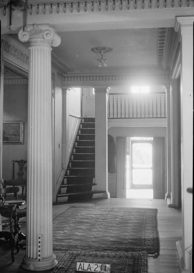 Gaineswood Mansion, Demopolis Alabama VIEW IN REAR (SOUTH) OF HALL May 23, 1936.