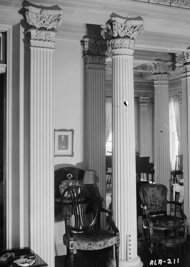 Gaineswood Mansion, Demopolis Alabama VIEW TOWARDS S. IN PARLOR  May 23, 1936.