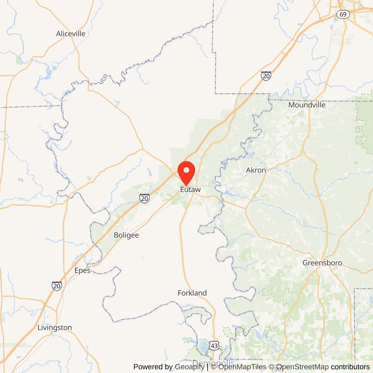 Kirkwood House Location Map