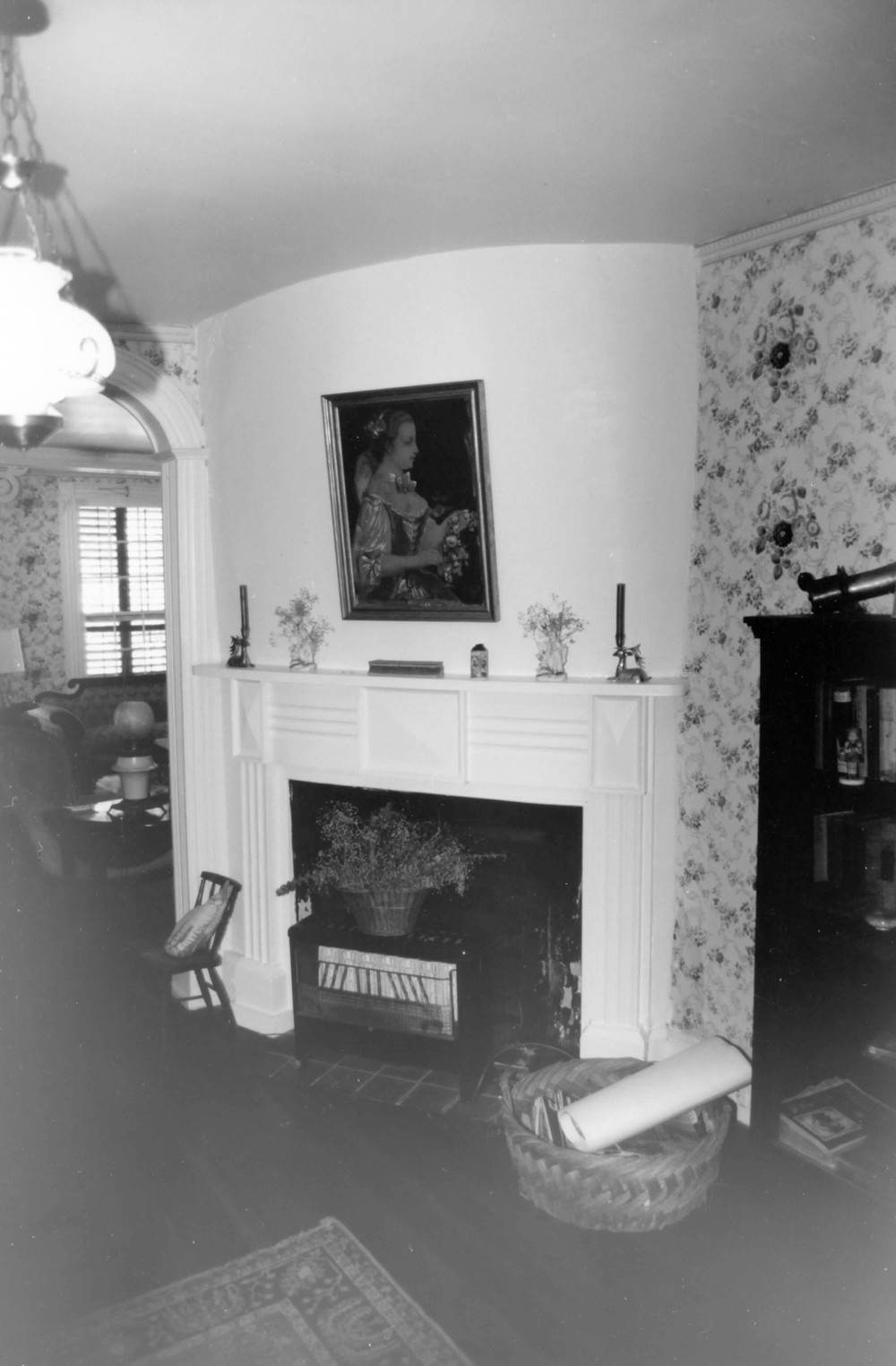 Faunsdale Plantation, Faunsdale Alabama Corner chimney in library (1990)