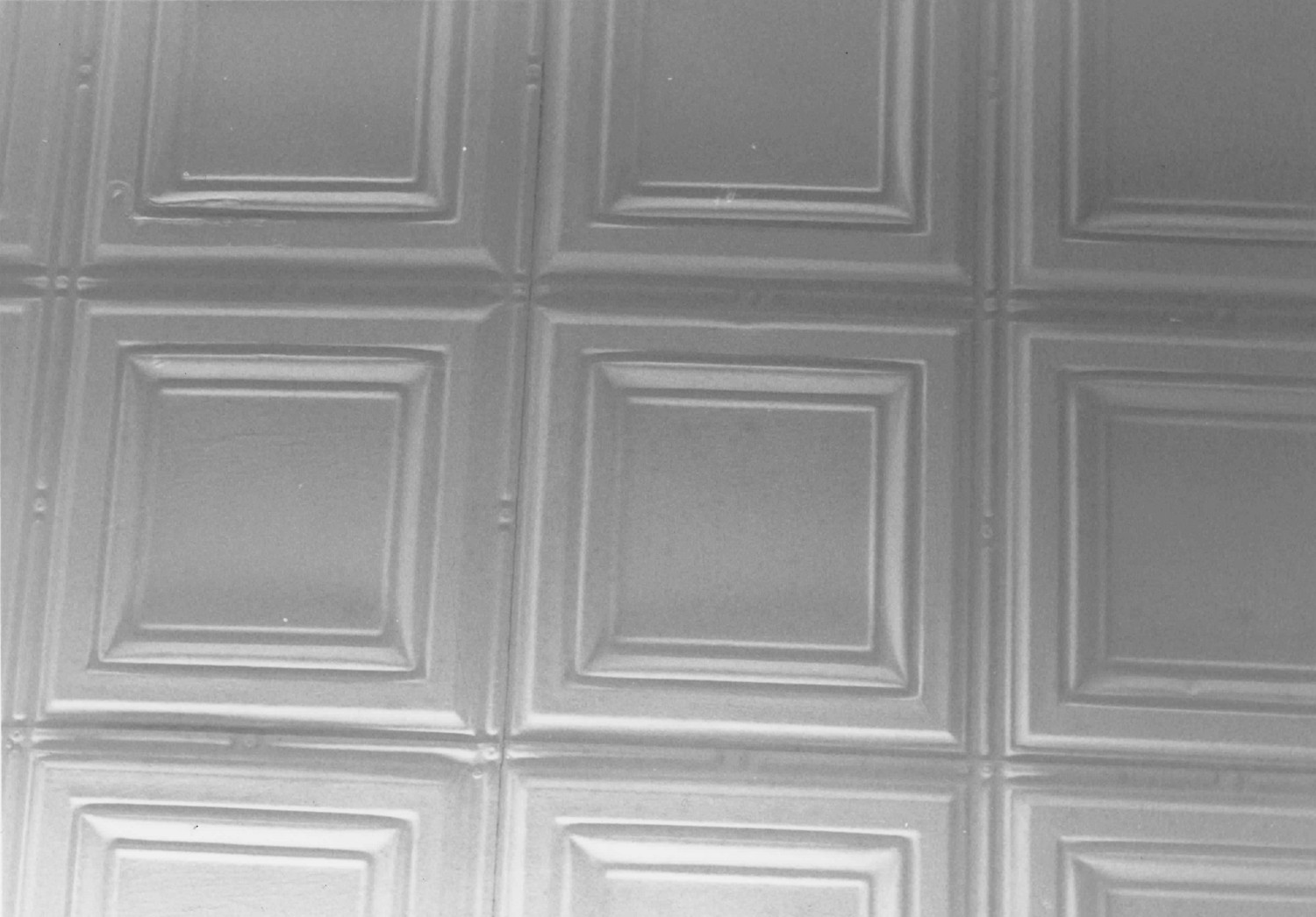 Belk-Hudsons Department Store - Fowlers Store, Huntsville Alabama Stamped metal ceiling at basement of northwest building, looking north (1995)