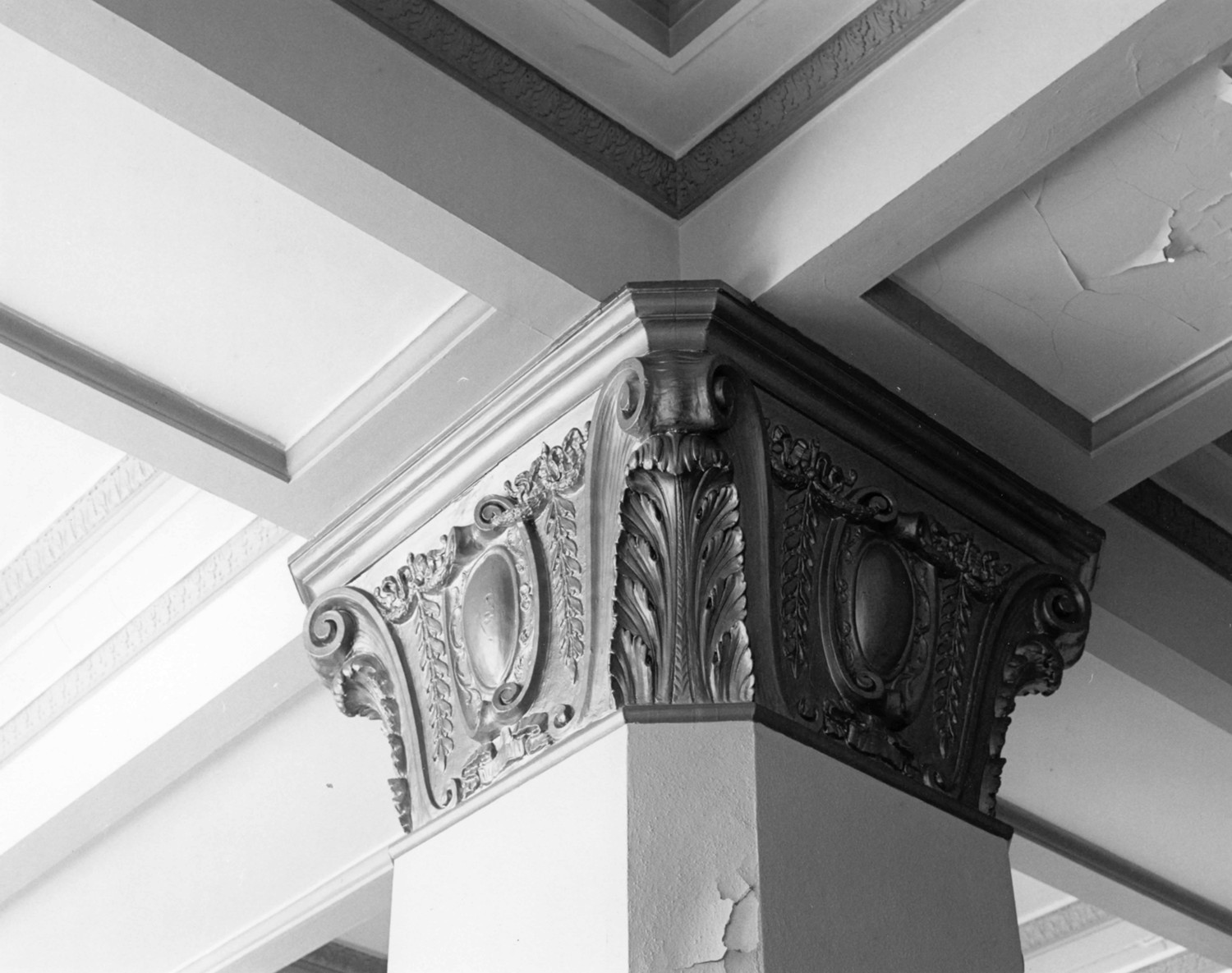 Jefferson Davis Hotel, Montgomery Alabama Detail of capital (1978)