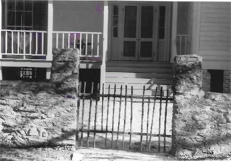 Summers Plantation, Opelika Alabama 1990 Gate in stone wall