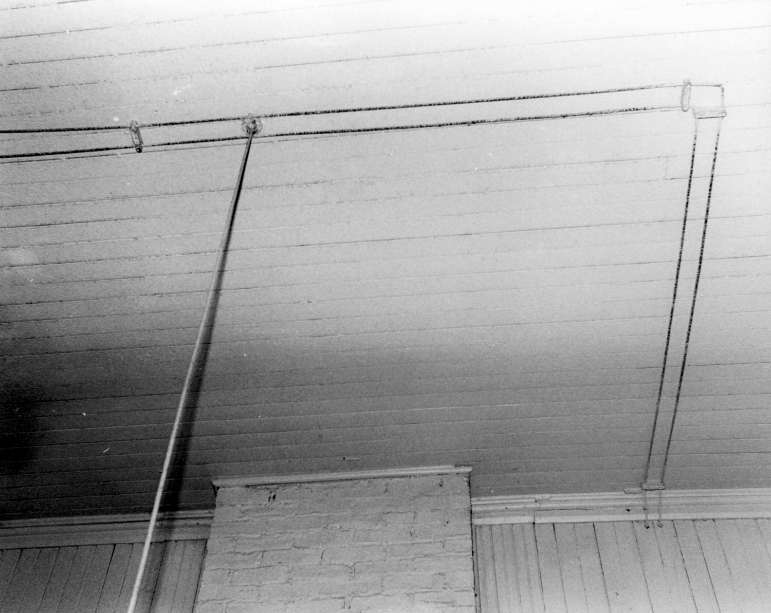 Southern Railway Depot, Piedmont Alabama Wall and ceiling in agent office (1983)