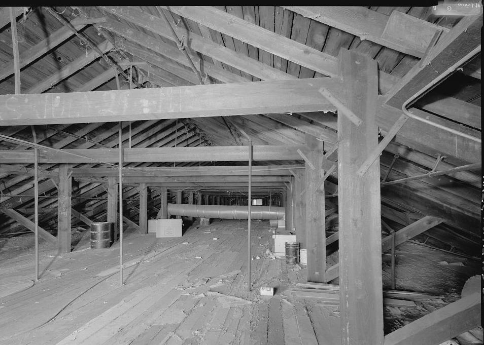 Prattville Manufacturing Company - Cotton Mill, Prattville Alabama ATTIC, MILL NO. 2. NOTE ROOF TRUSSES (1998)