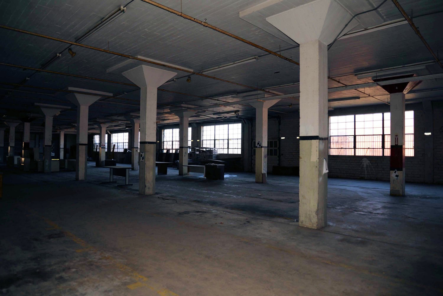 Stebbins and Roberts Office Building and Factory, Little Rock Arkansas 1<sup>st</sup> floor looking northwest at factory (2016)