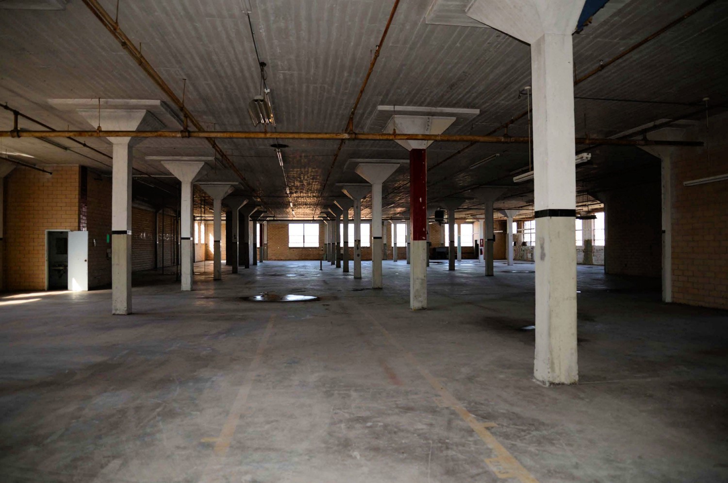 Stebbins and Roberts Office Building and Factory, Little Rock Arkansas 2<sup>nd</sup> floor looking west at factory (2016)