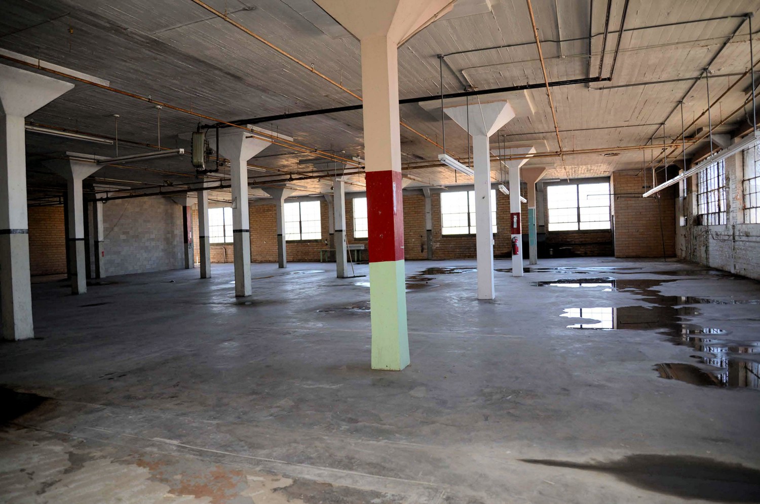 Stebbins and Roberts Office Building and Factory, Little Rock Arkansas 2<sup>nd</sup> floor looking west at factory (2016)