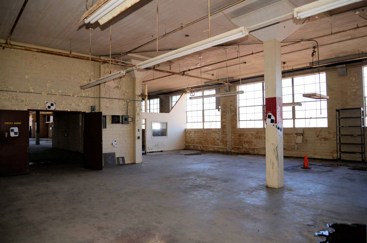 Stebbins and Roberts Office Building and Factory, Little Rock Arkansas 2<sup>nd</sup> floor looking northwest at factory (2016)