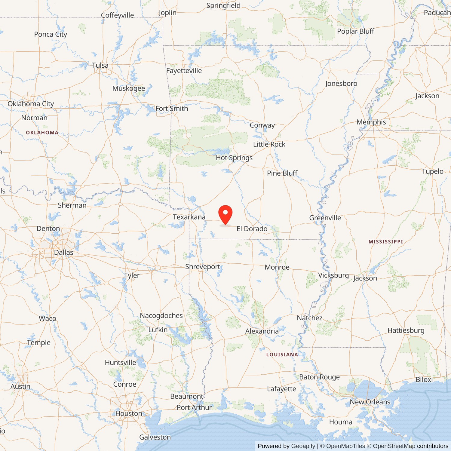 Louisiana and Northwest Railroad Depot State Map