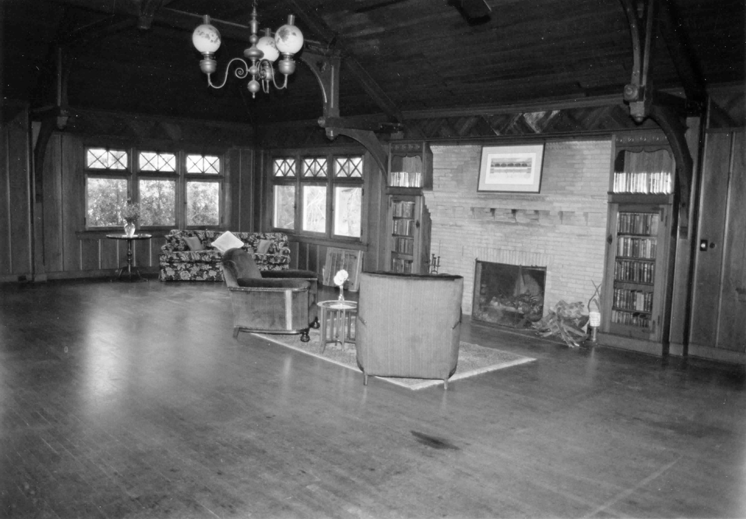 Woodbury-Story House, Altadena California Music Room, looking northwest (1993)