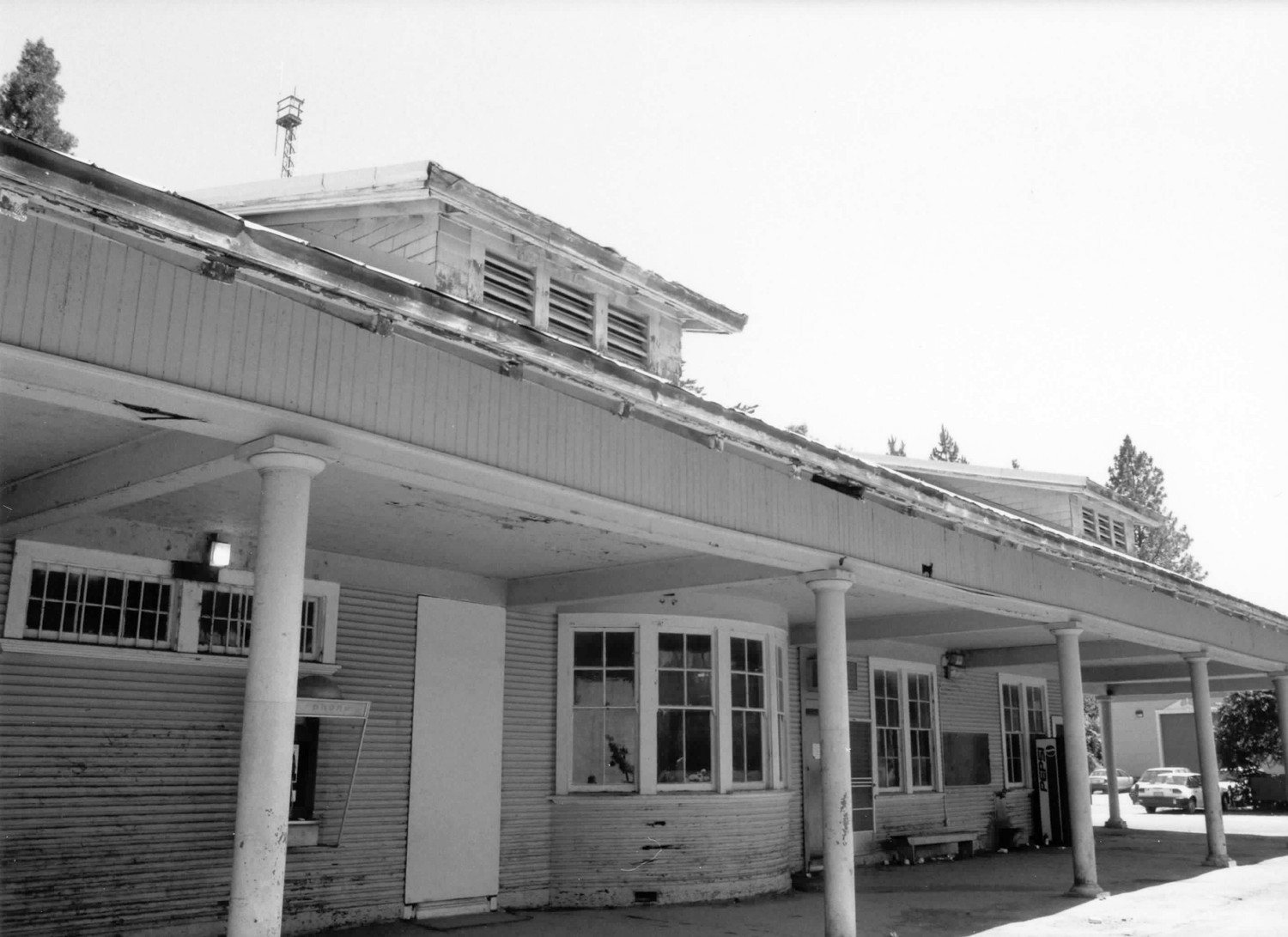 Colfax Southern Pacific Railroad Passenger Depot, Colfax California West (railroad) side of the depot (1998)