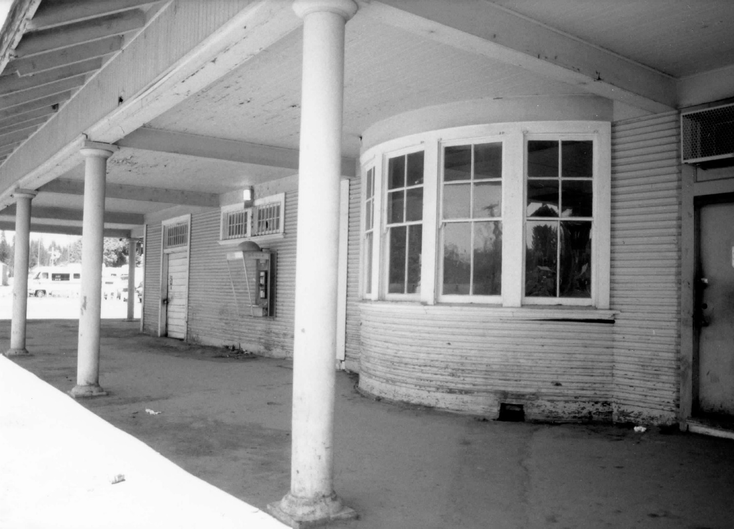 Colfax Southern Pacific Railroad Passenger Depot, Colfax California West (railroad) side of the depot (1998)