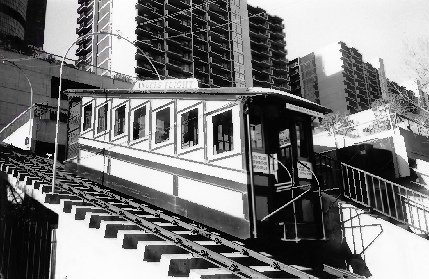 Angels Flight Cable Railway, Los Angeles California 2000 Car, view northwest