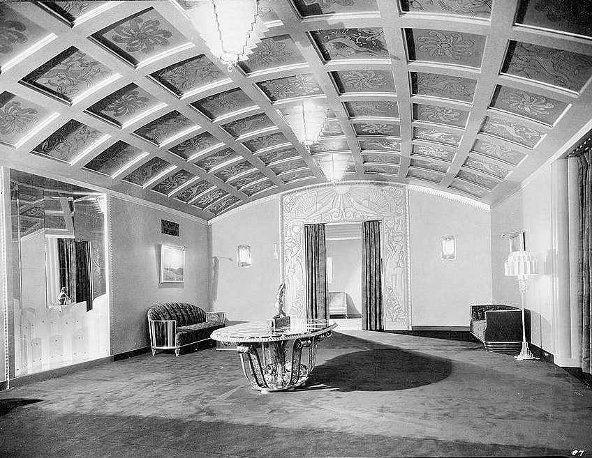 Paramount Theatre, Oakland California 1932 PUBLIC LOUNGE IN MEZZANINE