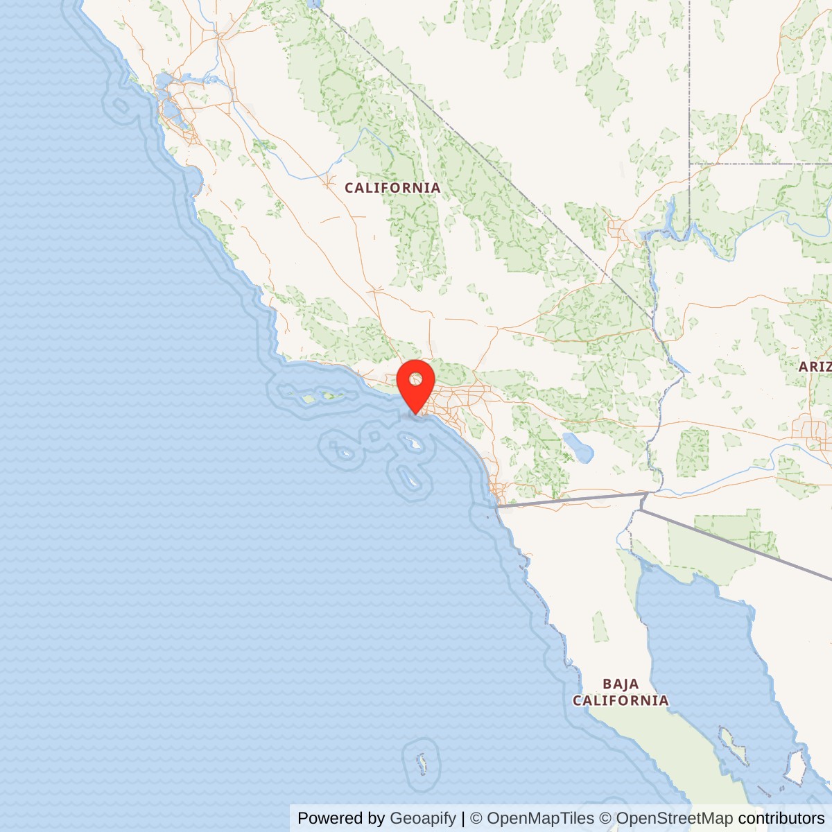 Point Vicente Light State Map