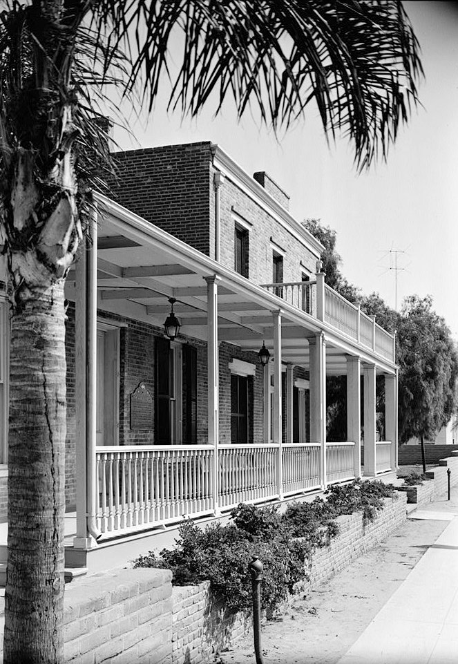 Detail of the porch on the south elevation of Whaley House, October 1960