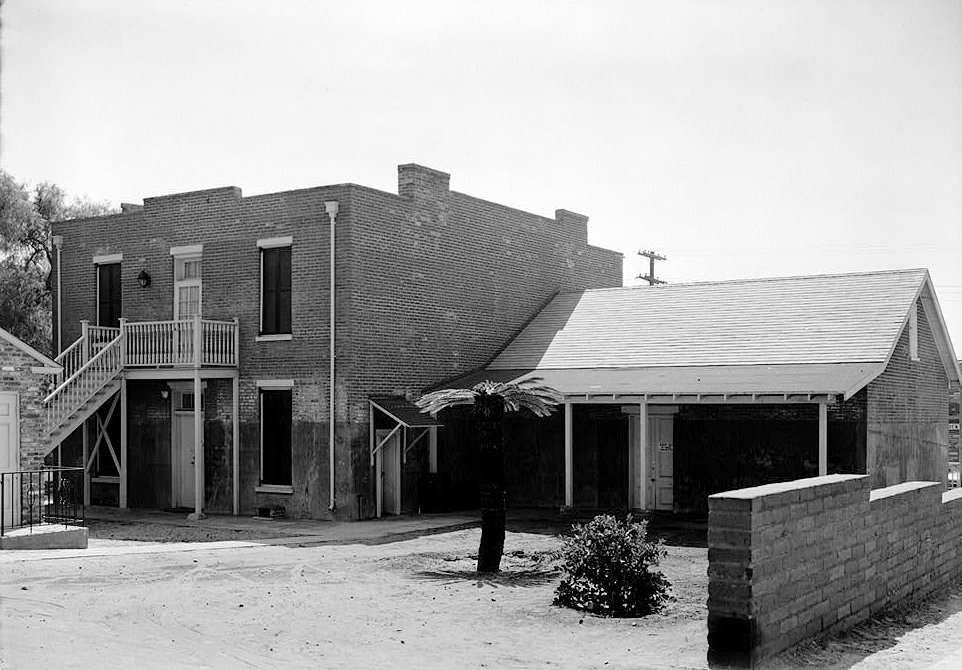 Northwest rear corner elevation of Whaley House, October 1960