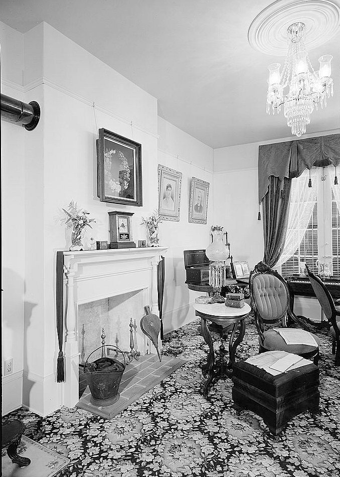 East wall of the living room in Whaley House, October 1960