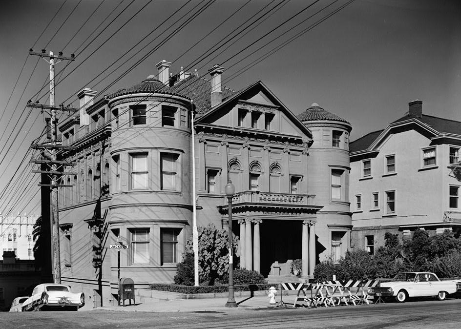 Whittier Mansion - California Historical Society Mansion, San Francisco 1960 SOUTHWEST ELEVATION