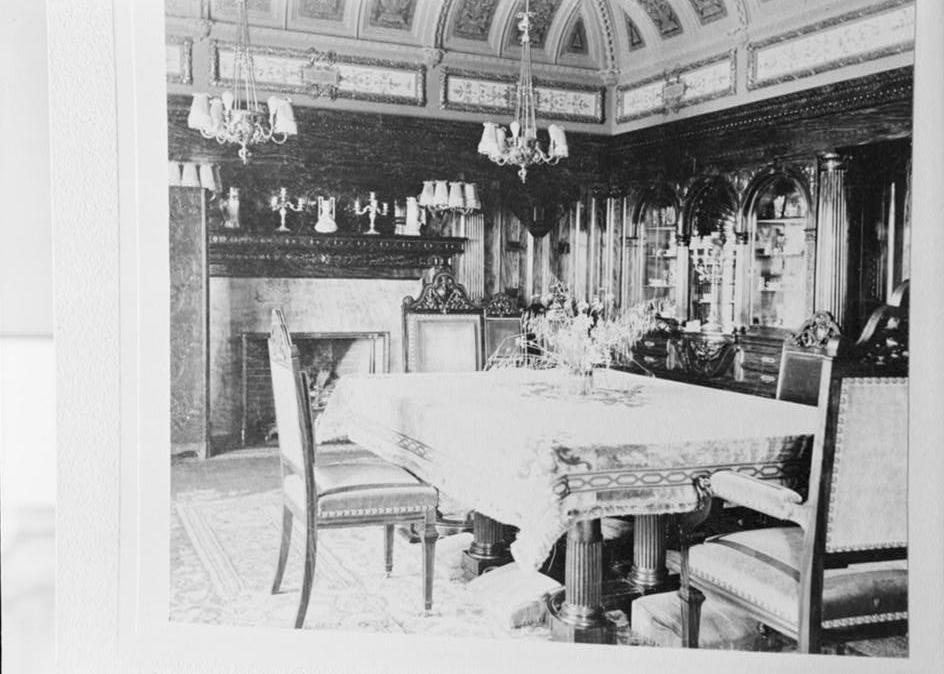 Whittier Mansion - California Historical Society Mansion, San Francisco 1900 Photo Copy DINING ROOM (Now North Parlour)