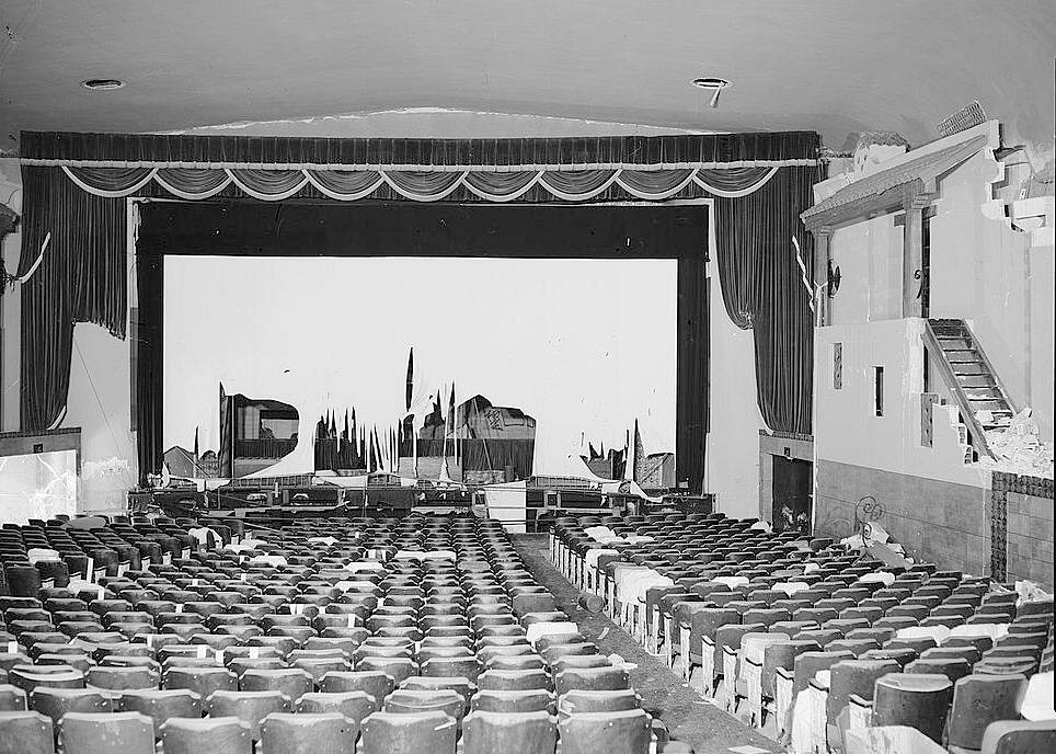 Whittier Theatre, Whittier California 1990 THEATER AUDITORIUM, SHOWING WEST WALL