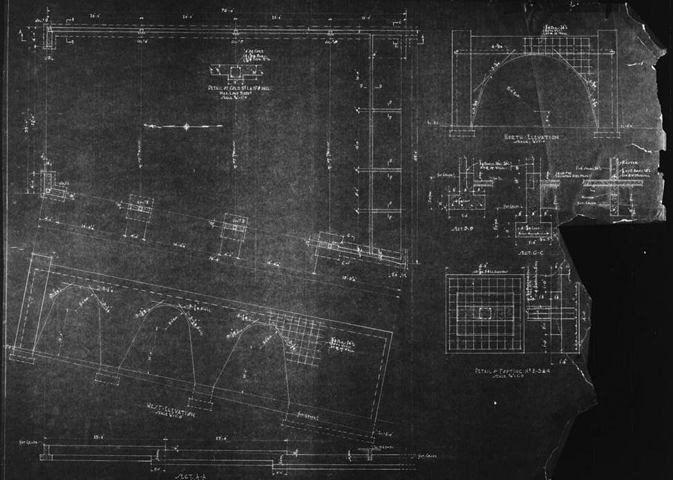 Whittier Theatre, Whittier California FLOOR PLAN AND ELEVATIONS OF CAFE BUILDING