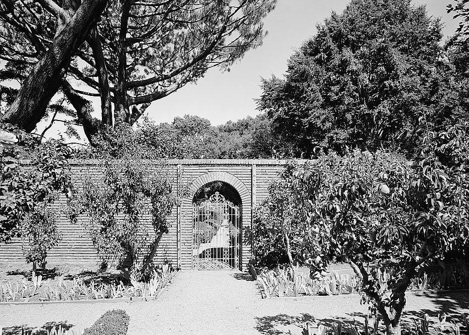 Filoli - Bourn-Roth Estate, Woodside California GARDEN WALL AND GATE